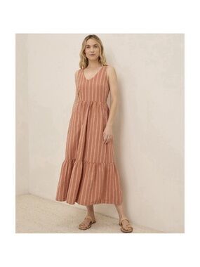 NWOT Pact organic canopy linen dress